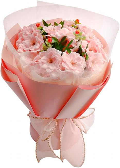 Amazon Alice Flower ソープフラワー 桜 花束 ブーケ ピンク 自立 誕生日 プレゼント ギフト 人気 豪華 造花 さくら シャボンフラワー お祝い 母の日 ブライダルピンク 造花 オンライン通販