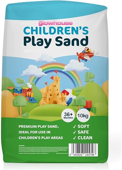 The Glowhouse Childrens Play Sand for Soft Play Non Toxic Sand Pit UK Crafted