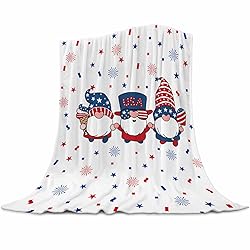 4th of July Throw Blanket Gnomes Patriotic