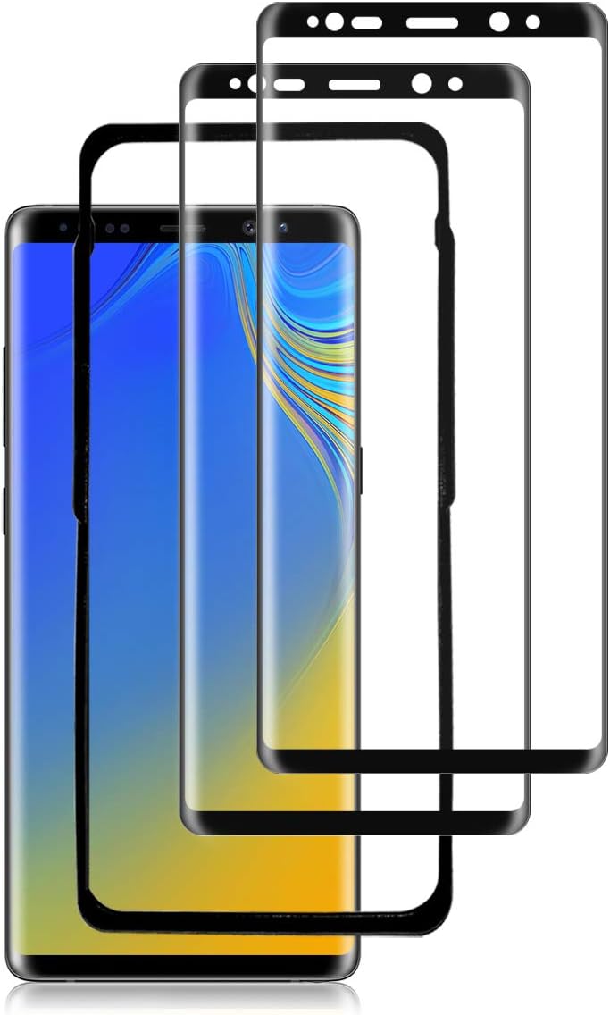 CHANGXUE Note 8 Screen Protector Glass (2 PACK) (Alignment Frame Tool), Note 8 Glass Screen Protector Full Coverage/ 3D Curved/Case Friendly/9H Hardness/HD Clear Film for Samsung Galaxy Note 8
