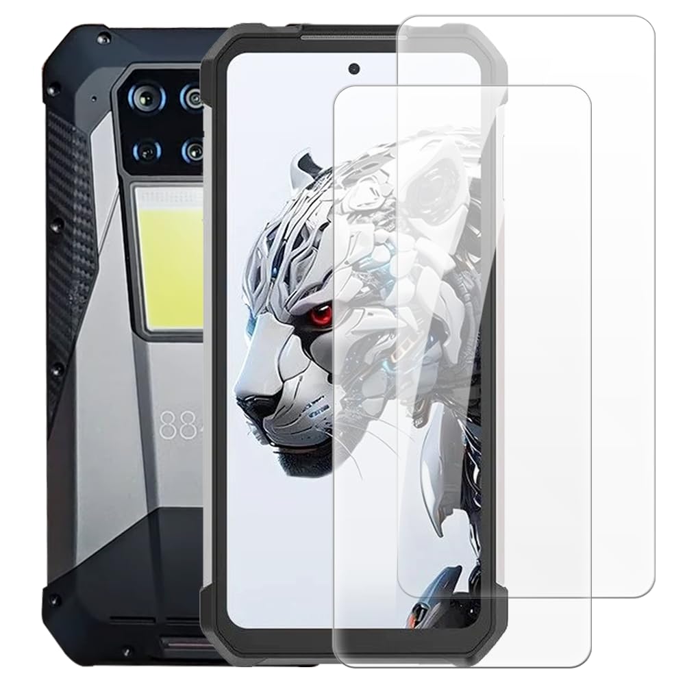 Shantime 2 Pack Tempered Glass Screen Protector Set Compatible with Unihertz 8849 Tank 3, HD Clear, Anti-Scratch, Bubble-Free, Easy Installation