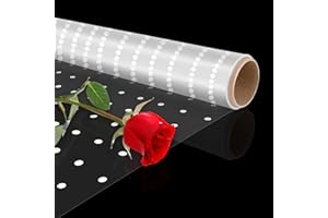 Takytao Cellophane Wrap Roll 15.7''x100ft, Clear Wrapping Paper to Wrap Gift Baskets, 2.5 Mil Thick Transparente Cellophane Plastic Wrap for Gifts, Baskets, Flowers, Food