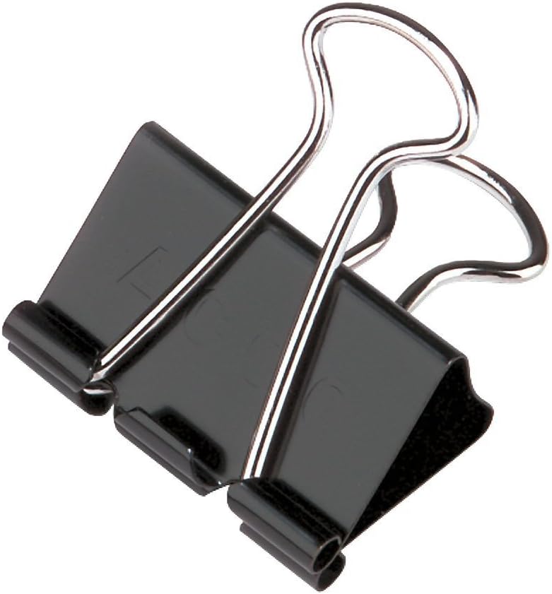 ACCO Binder Clips, Medium, Black, 12 per Box, 2 Boxes (72062) : Office Products