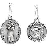 ForFine Pet Tags Engraved 2 Packs St Francis of Assisi Cats dogs Medal Pendant Collar Charm Protect My Pet