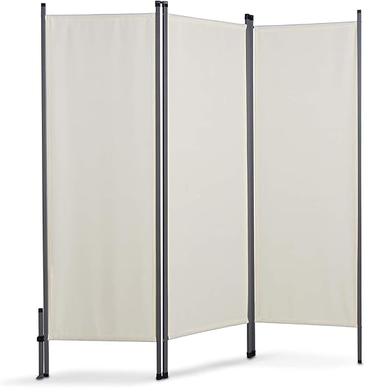Paravent Outdoor Metall Stoff Creme Beige Spanische Wand Trennwand Sichtschutz Windschutz Sonnenschutz Raumteiler Amazon De Kuche Haushalt