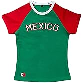 Vintage Graphic Baby Tees for Women Brazil Shirt Y2k Tops Mexico Crop Top Jersey 2000s Summer Going Out Tops