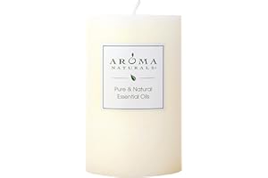Aroma Naturals Orange, Clove and Cinnamon Essential Oil Scented Pillar Candle, Peace Pearl, 2.5 inch x 4 inch