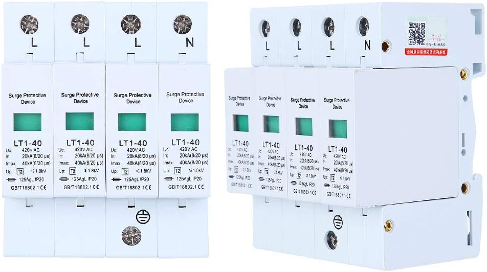 Fafeicy 4p Uberspannungsschutz Weiss 40ka Uberspannungsschutzmodul Mit High End Hd Glas Fur Die Elektrotechnik Lt1 40 Uberspannungsschutz Niederspannungsableiter Elektroinstallation Gewerbe Industrie Wissenschaft Memorial Cards Ie