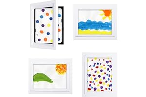 Dynamic Frames Gallery, Set of 4 White Frames for 8.5x11 Artwork, Perfect for Your Prolific Picasso