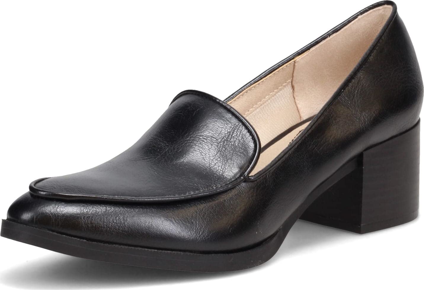 Photo 1 of LifeStride Womens Devyn Block Heel Loafer, Black, 11 US