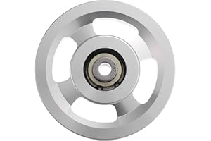 Wakauto Universal Bearing Pulley Wheel, 114mm Bearing Pulley Wheel Wearproof Replacement Bearing Pulley Wheel Cable Gym Equipment Parts