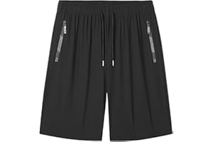 Women's Casual Cooling Shorts Lightweight Athletic Activewear Lounge Shorts with Zipper Pockets Summer Black