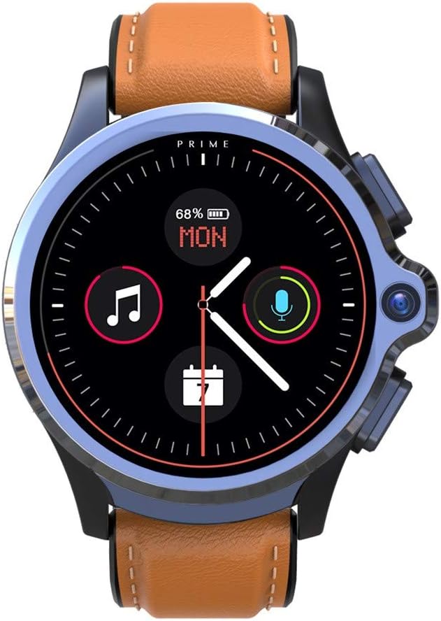 Hmazy Prime 4G Smartwatch 1260mAh GPS 5MP Camera 1.6" Full Touch Screen 3GB 32GB Face ID Unclok Sport Smart Watch iOS Android Support (C)
