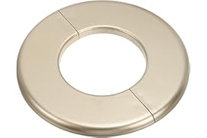 PATIKIL Wall Split Flange 2.52" (64mm),ABS Round Self-Adhesive Escutcheon Plate Buckles Water Pipe Cover for Kitchen Bathroom Arm Pipe Faucet Decoration, Gold