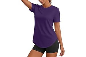 Workout Tops Women Casual Short Sleeve Athletic T Shirts Quick Dry Loose Fit Running Blouse 2026 Summer Exercise Gym Top