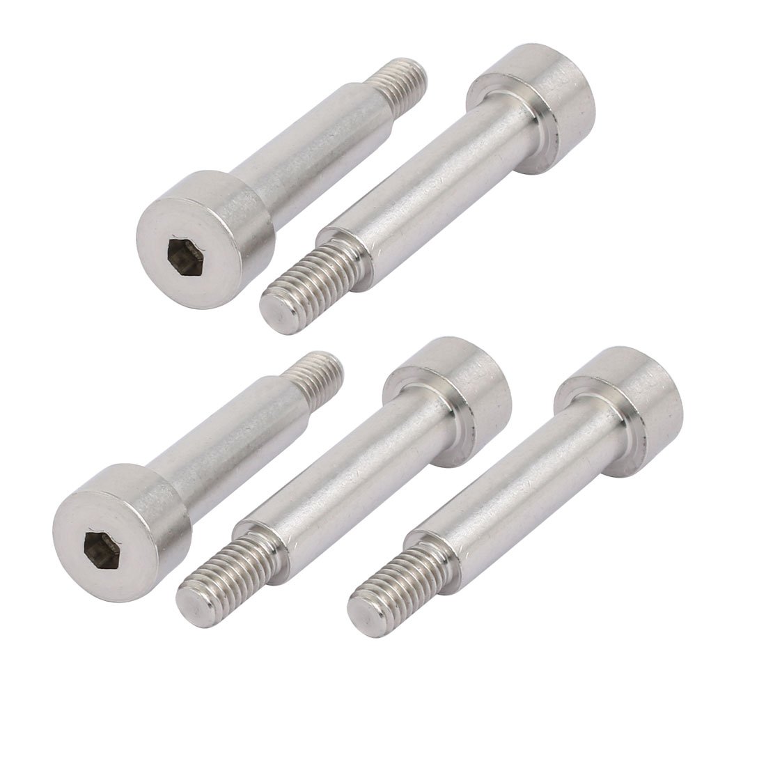 Sourcingmap 304 Stainless Steel Hex Socket Shoulder Bolt 8mm Shoulder Dia 30mm Shoulder Length M6 Thread 5pcs