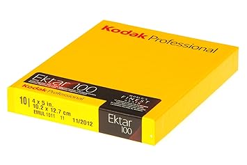 Kodak 158 7484 8314098 Professional Ektar Color Negativ-Film ISO 100, 10,2 x 12,7 cm, 10 Blatt (gelb)