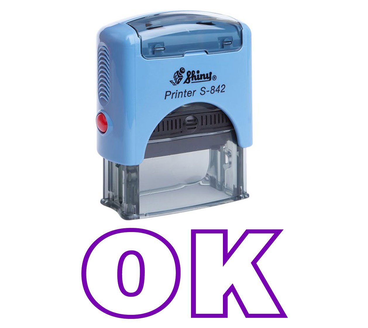 Printtoo OK Self Inking Rubber Stamp Office Stationary Custom Shiny Stamp
