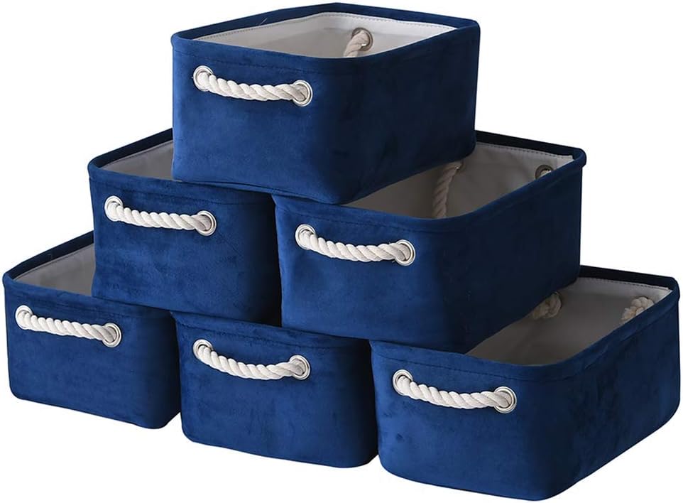 Small Storage Baskets,Storage Bins Set [6Pack] Fabric