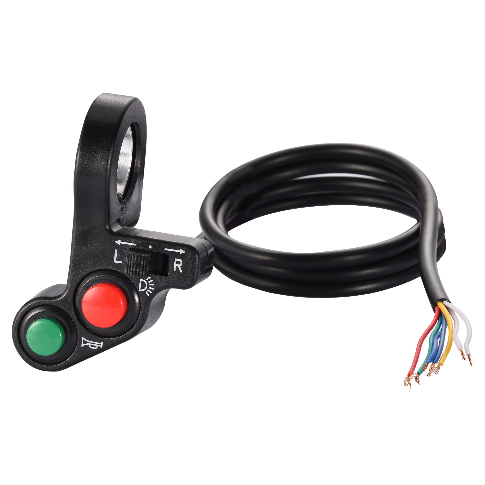 GOOFIT 7/8" Handlebar Turn Signal Light Horn Switch Button Replacement For Spotlight Scooter Electrombile Moped