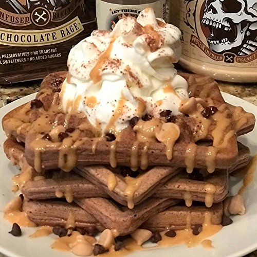 Panic Pancakes Chocolate Rage Complete Pancake & Waffle Mix by Sinister Labs - Decadent chocolate with whole grain oat flour and 20g protein per serving - No Added Sugar - 11.5 oz bag (1-Pack) - Thumbnail 3