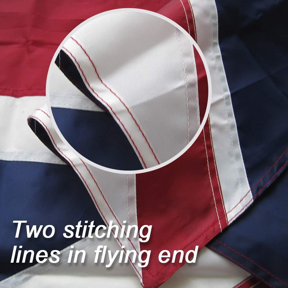 Lixure Union Jack British UK Flag 5ftx3ft/150 x 90cm Heavy Duty Embroidered Banner of 210D Nylon for Outdoor and Indoor - Image 4