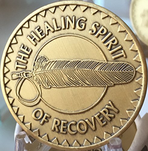 Healing Spirit Of Recovery Native American Bulk Lot of 25 Medallions Chips Bronze Great Spirit Prayer