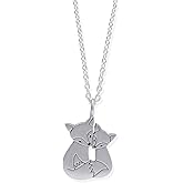 Boma Jewelry Sterling Silver Fox Necklace, 18 Inches