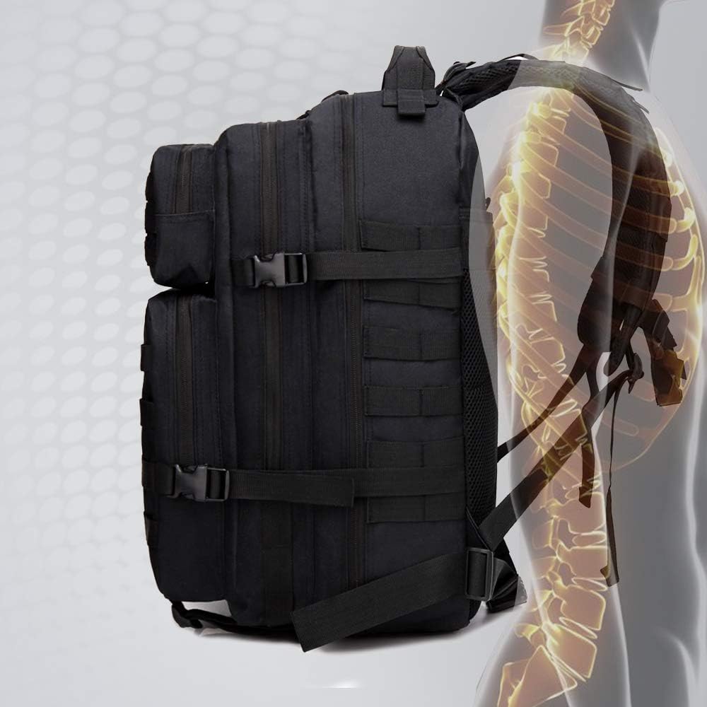 Monoki Military Tactical Backpack, Army 3 Day Assault Pack, 42L Molle Bag Rucksack : Clothing