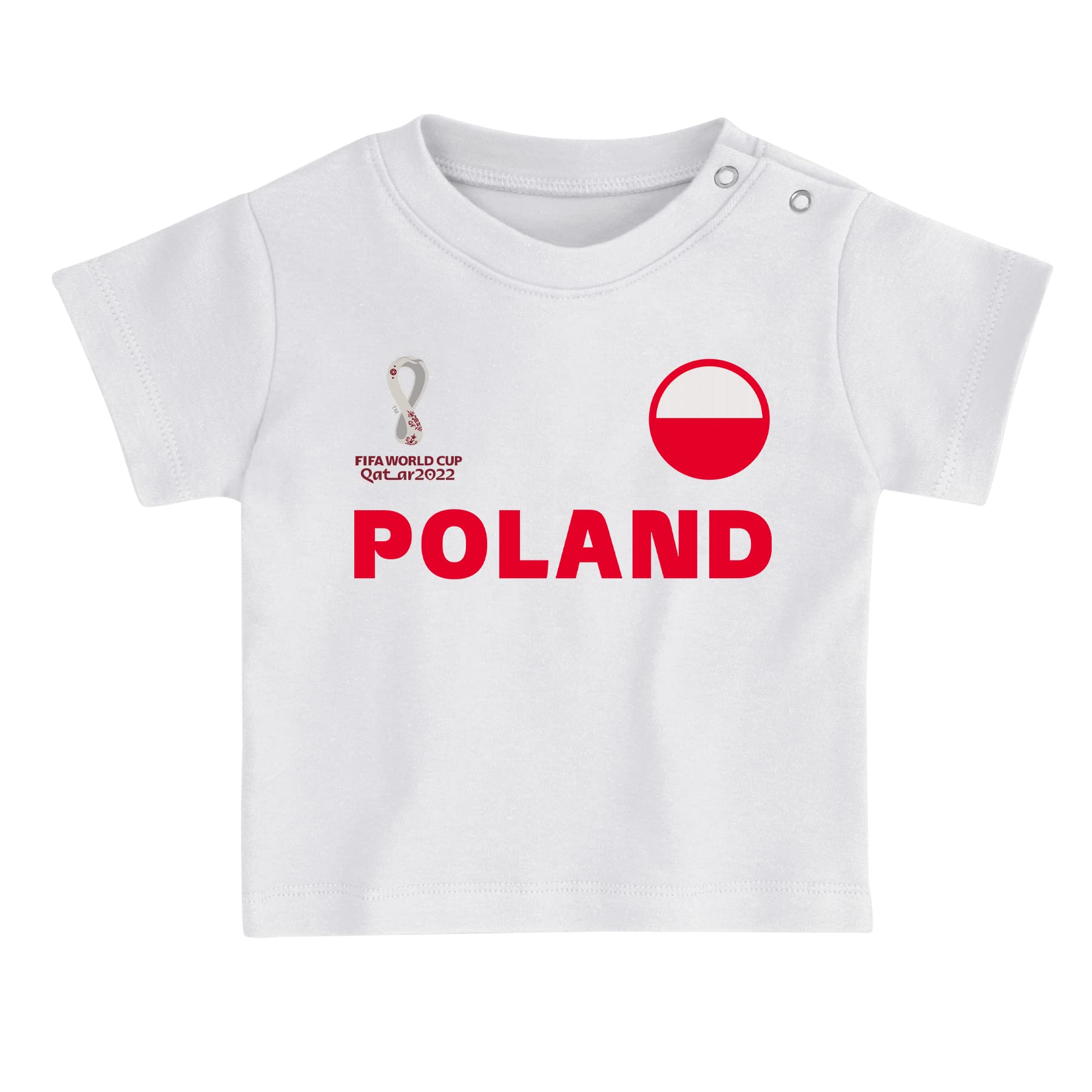 Poland, Official Fifa 2022 Tee & Short Set Home Country Tee & Shorts Set, Children's Large, Age 4