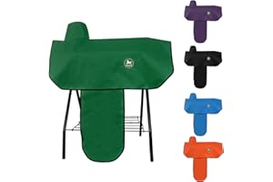PALOURA Western Saddle Cover|Saddle Cover with 6 Elastic Straps|Waterproof and Tear-Resistant Oxford Fabric Saddle Covers for Western Horse Saddle for Most Full-Size Western Saddles-Green