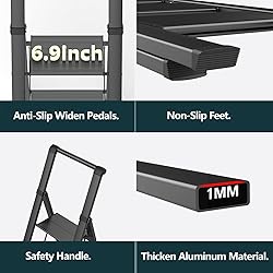 WOA WOA Step Ladder 4 Step Folding with Wide and