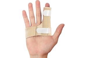 Promifun Finger Braces, Trigger Finger Splints for Straightening, Mallet Finger and Broken Finger, Finger Straighteners Provide Support and Relieve Pain - Khaki