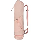 Multi-Functional Yoga Mat Bag with Drawstring Closure, Wet Pocket & Water Bottle Holder - Durable Exercise Mat Carrier for Yoga, Pilates, Gym