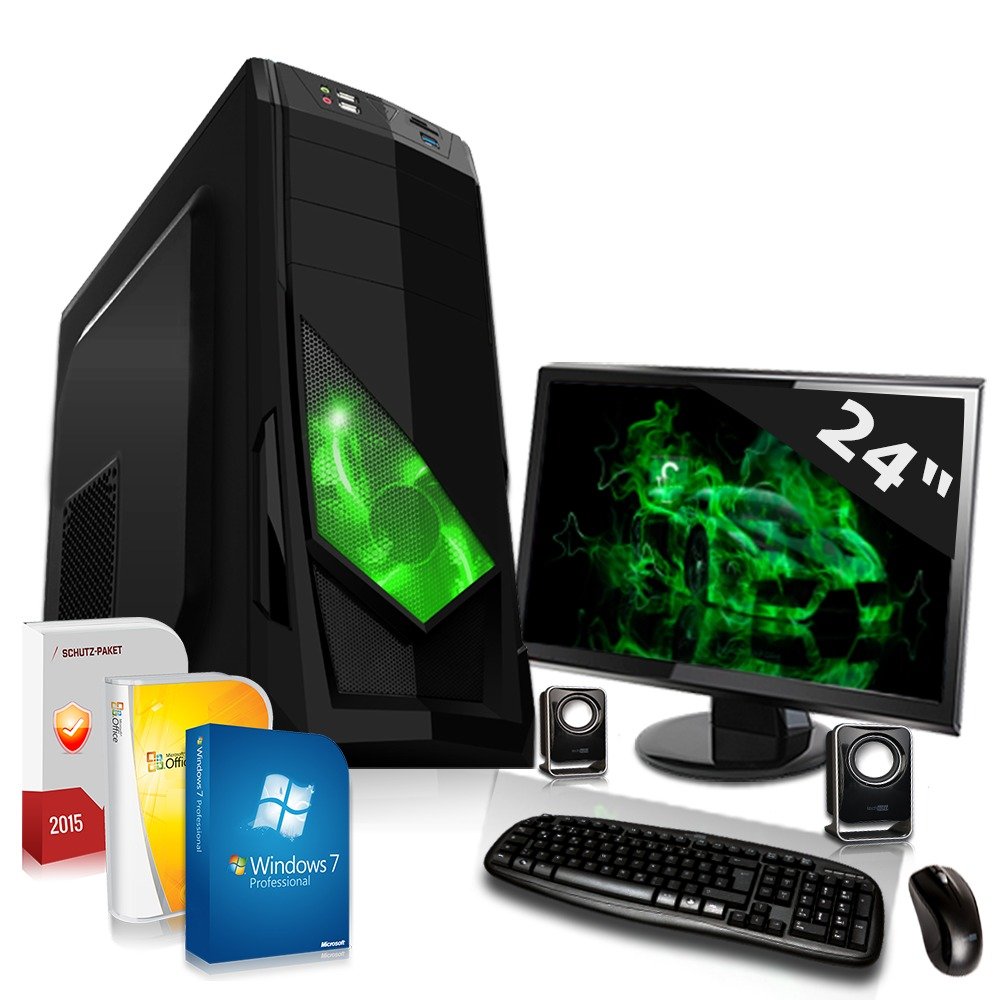 gamer pc komplett Set mit monitor TFT Computer Rechner Amazon.de