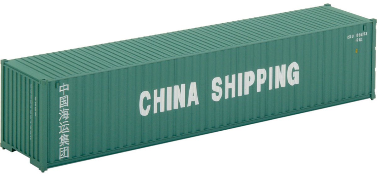 Walthers HO Scale 40' Corrugated-Side Shipping Container China Shipping (Green) by Walthers Cornerstone