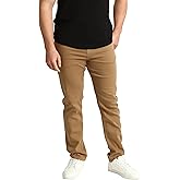 The Perfect Jean Denkhaki Khaki Pants for Men Slim Thick Fit, Stretch Dress Pants for Men
