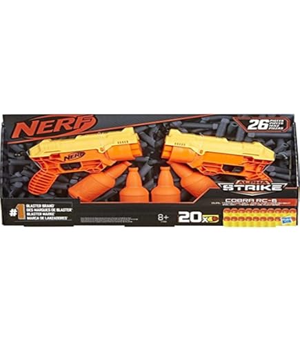 Amazon.com: Nerf Alpha Strike Set 26-Piece Cobra RC-6 Dual