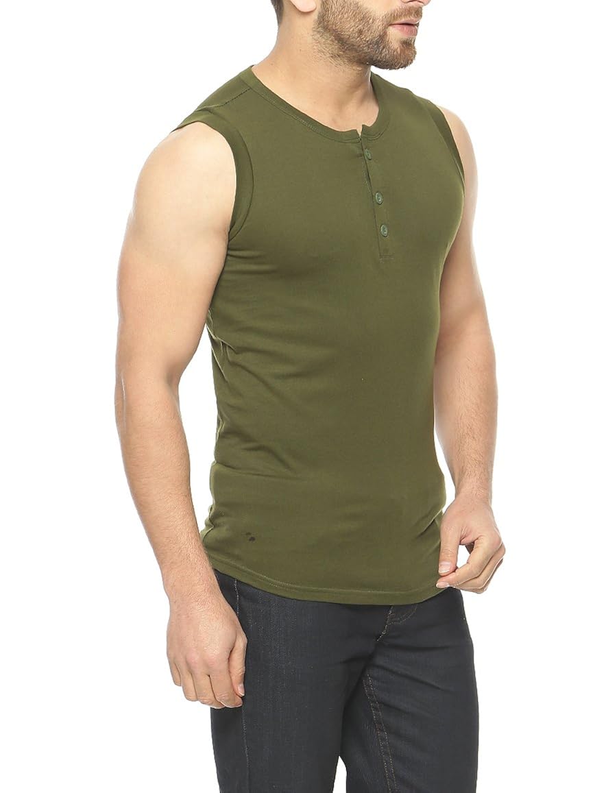 gritstones men's cotton round neck t-shirt (green)