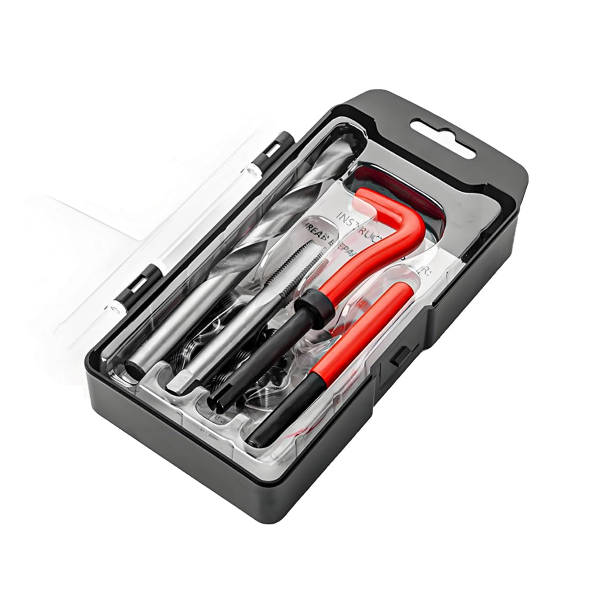 Photo 1 of KVAEY 15 PCS Thread Repair Kit, M10×1.5 Metric Thread Repair Tool Set for Automotive Repair, Thread Repair Insert Kit with Hexagon Wrench and Drill, Universal Car Accessories (M12×1.25, 15pcs)