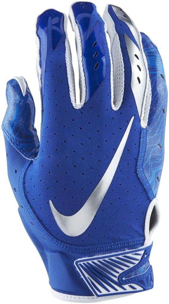 Men's Nike Vapor Jet 5.0 Football Gloves Game Royal/Chrome