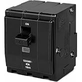 3-Pole 40 Amp Circuit Breaker, Compatible with QO340, for QO Load Centers | 120/240V AC, 10kAIC, Thermal Magnetic Protection, Plug-On Type, Fits CSED &amp; NQOD Panels