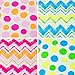 Gift Wrapping Paper – All Occasion Wrapping Paper – Wrapping Paper with Patterns - Premium Neon Gift Wrap for Boys, Girls, 4 Rolls - 2.5 ft x 10 ft per roll, Includes 7 Bows, 2 Rolls of Ribbon