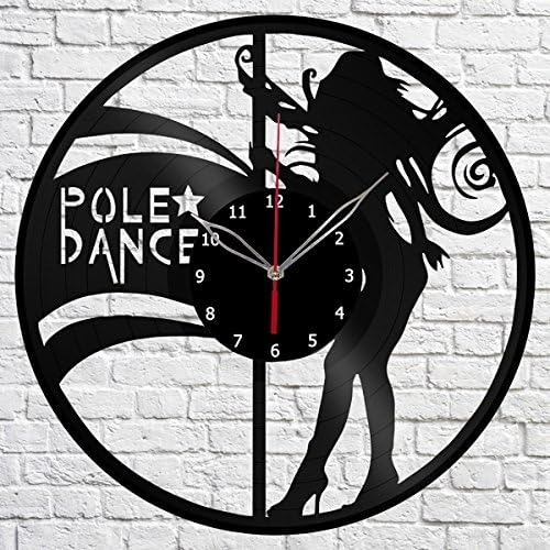 Pole Dance Vinyl Record Wall Clock - Get unique bedroom or nursery wall decor - Gift ideas for boys and girls Fantasy Film Unique Art Design