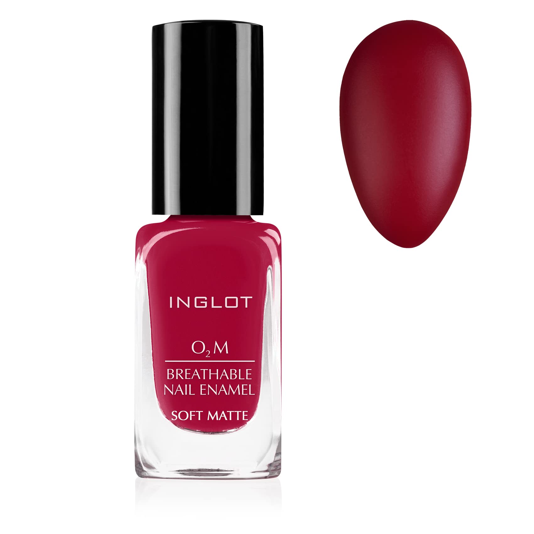 Inglot O2M Soft Matte Breathable Nail Polish, Covers Perfectly and Has a Soft Matte Finish, Vibrant Colours, Long Lasting Colours, Vegan, Halal, 12ml: 536