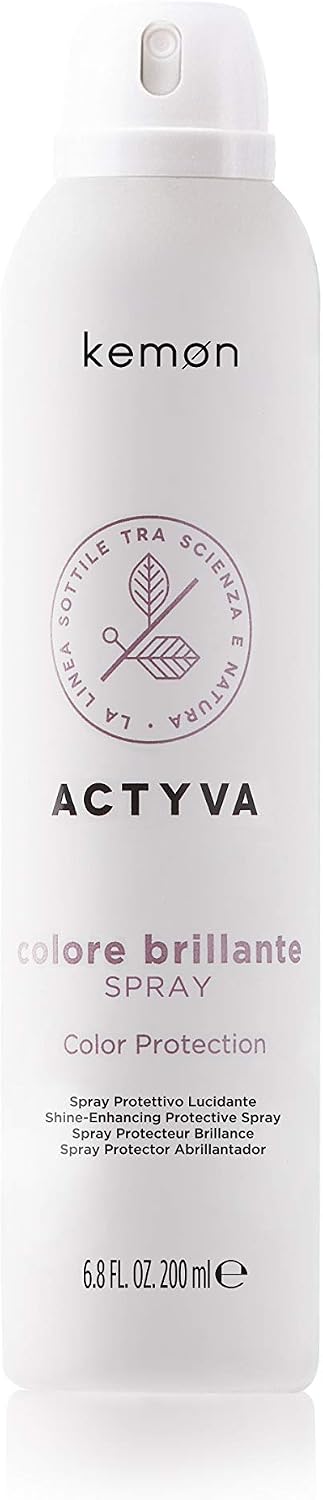 Kemon Actyva Colore Brilliant Spray - Care Spray for Protecting Hair Exclusive Hair Care for Coloured Matte or Dull Hair, 200 ml