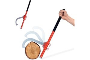 FEBTECH 28" Cant Hook - Carbon Steel Wood Log Moving Tool with Fully Adjustable Hook & Rubber Grip Handle - Perfect Log Roller Tool for Loggers, Sawyers, Wood Workers & Firewood Enthusiasts Tool Box