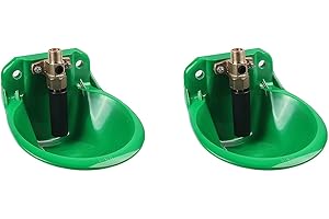 Achicklead 2 PCS Automatic Sheep Waterer Bowl Sheep Goats Drinking Water Bowl Goat Feeders Plastics Automatic Drinking Trough Livestock Supplies