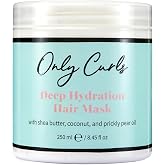 Only Curls Deep Hydration Hair Mask 250ml | Deep conditioning treatment with shea butter, coconut, argan and prickly pear oils for dry or damaged curls