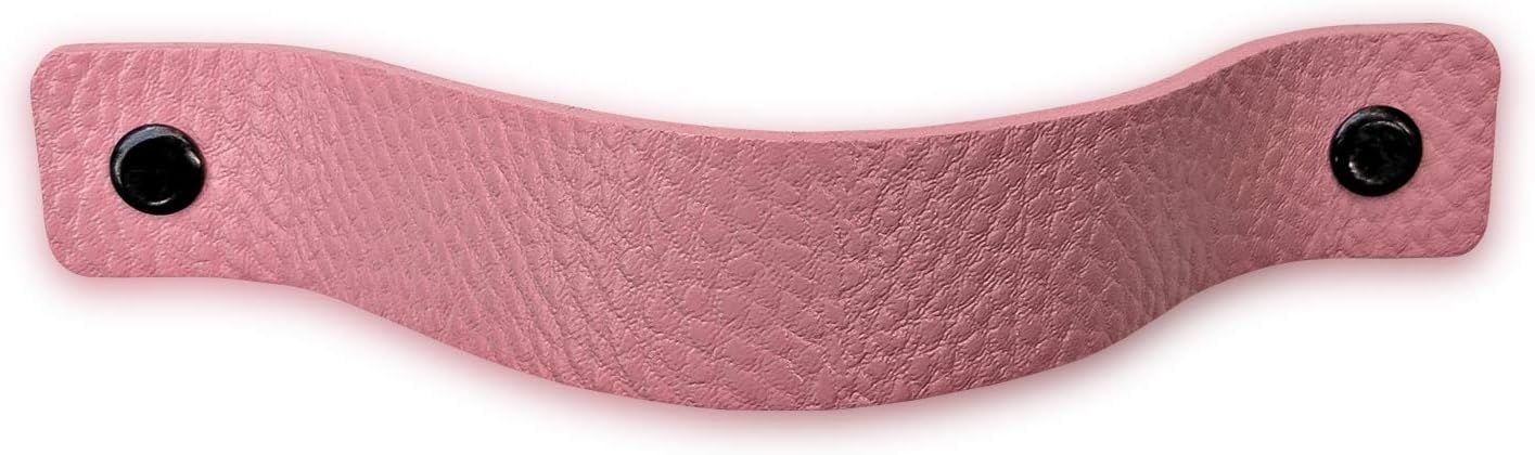 Brute Strength, Leather Handles for Furniture, Old Pink, 6 pcs, 16,5 x 2,5 cm, Cabinet Handle - Image 4
